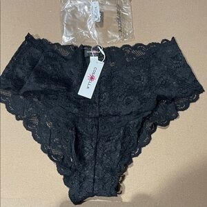 NWT Cosabella black hottie hotpant Lace Briefs 1X